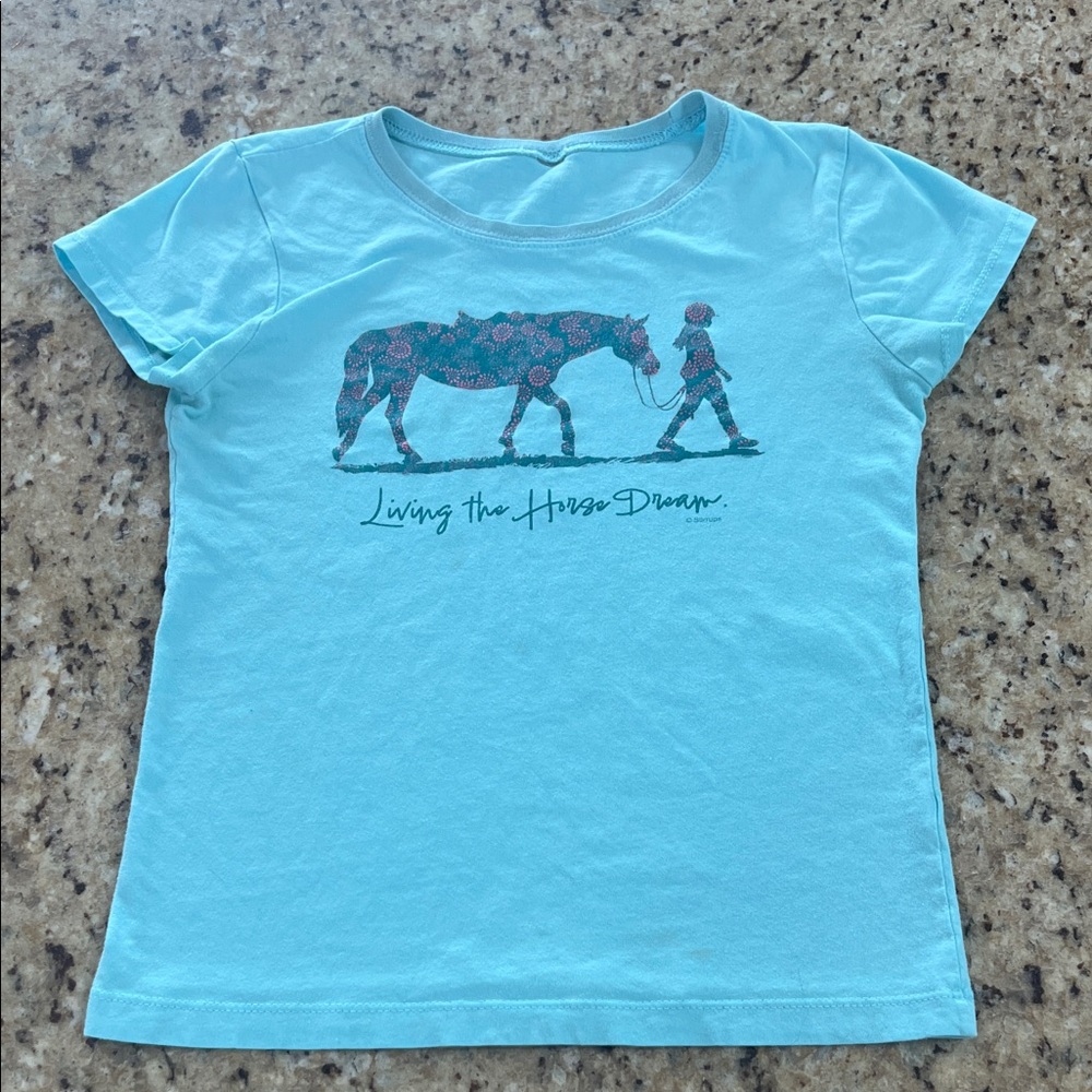 Living the Horse Dream Kids Blue T-Shirt